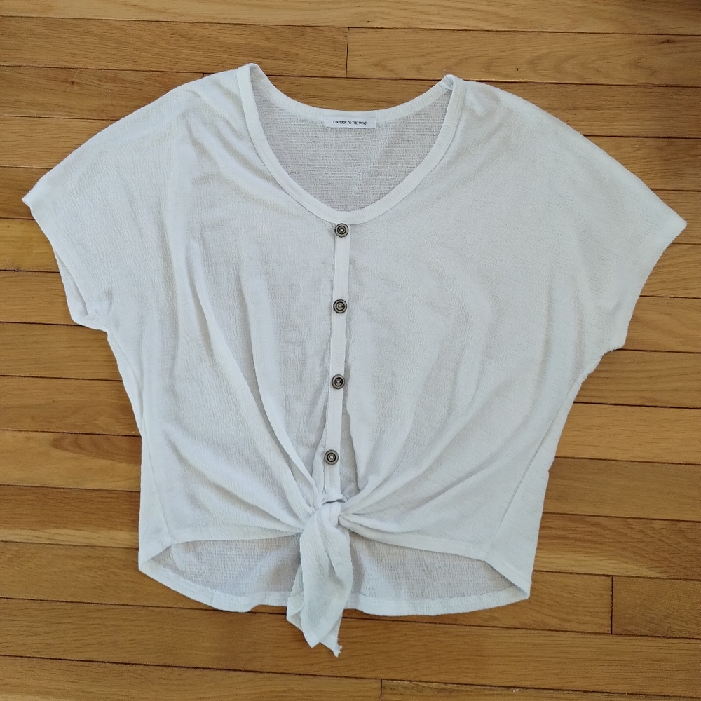 *5 for $20* Caution to the wind tie front top - Picture 3 of 7